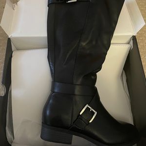 *NWT* black wide calf riding boots size 8.5 womens